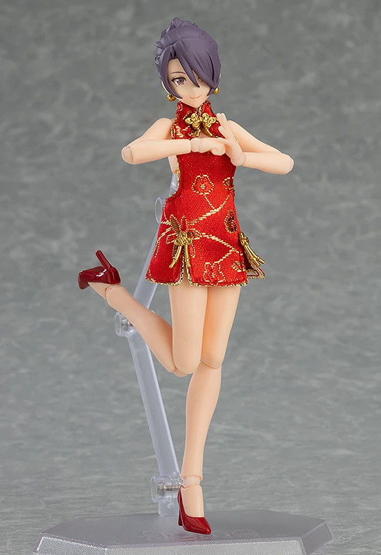 Max Factory Figma Female Body (Mika) With Mini Skirt Chinese Dress Outfit 9 Max Factory Figma Female Body (Mika) With Mini Skirt Chinese Dress Outfit - Image 7