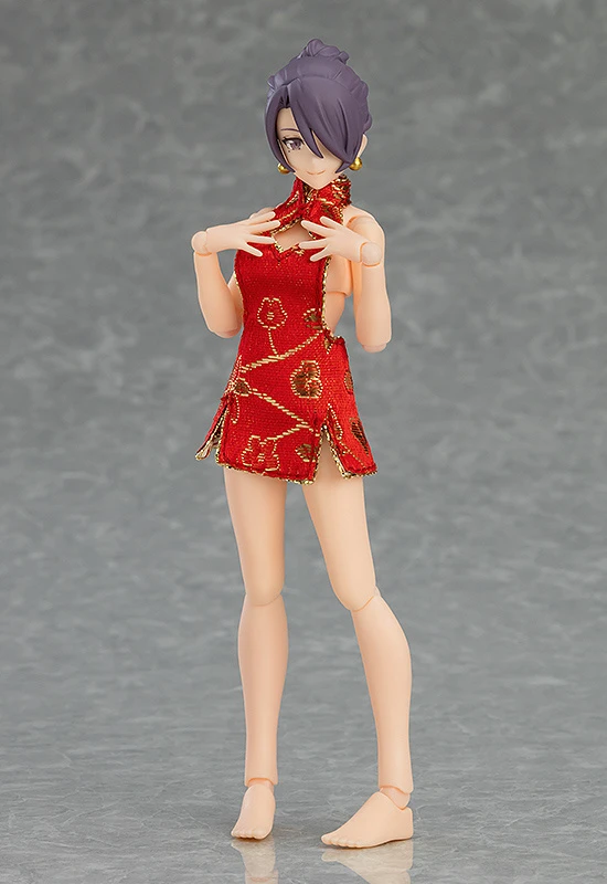Max Factory Figma Female Body (Mika) With Mini Skirt Chinese Dress Outfit 8 Max Factory Figma Female Body (Mika) With Mini Skirt Chinese Dress Outfit - Image 6